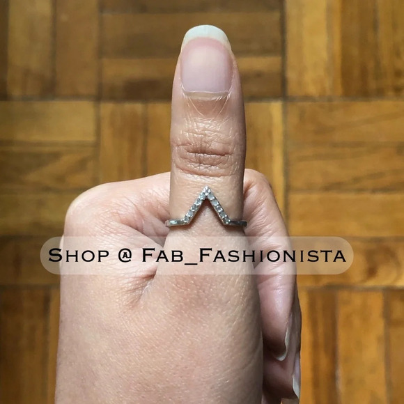 Diamond Enhancer Ring Round Cut V stackable size 5 - Picture 4 of 8